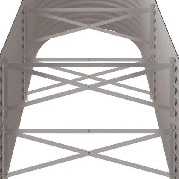 vidaXL Høybed pulverlakkert stål 224x80x68 cm brun