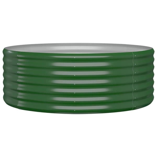 vidaXL Høybed pulverlakkert stål 100x100x36 cm grønn