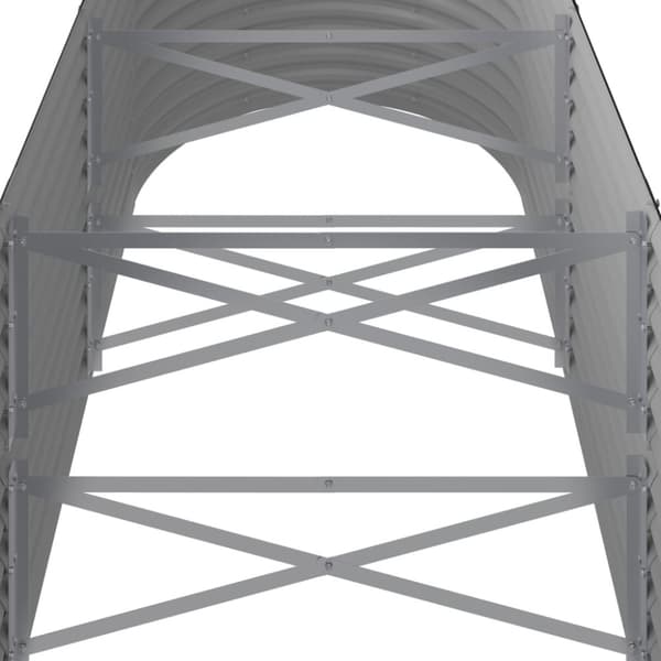 vidaXL Odlingslåda pulverlackerat stål 224x80x68 cm antracit