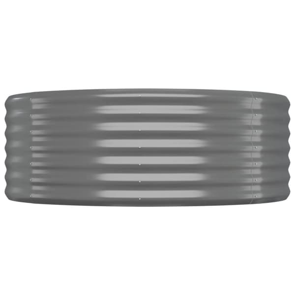 vidaXL Høybed pulverlakkert stål 175x100x36 cm grå