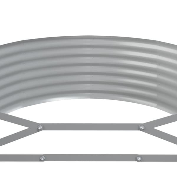 vidaXL Høybed pulverlakkert stål 175x100x36 cm grå