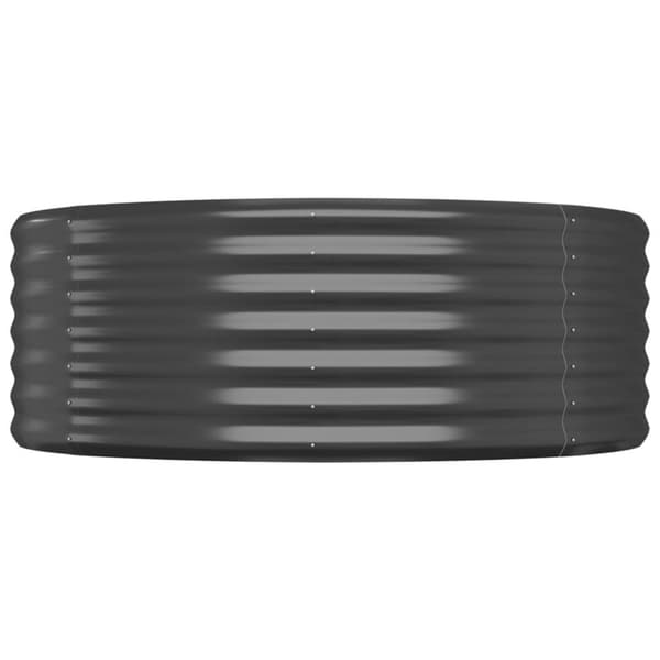 vidaXL Odlingslåda pulverlackerat stål 249x100x36 cm antracit
