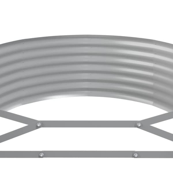 vidaXL Høybed pulverlakkert stål 249x100x36 cm grå