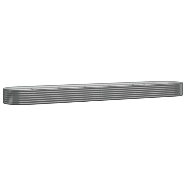 vidaXL Høybed pulverlakkert stål 507x100x36 cm grå