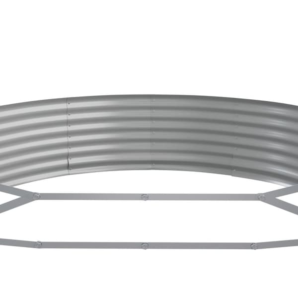 vidaXL Høybed pulverlakkert stål 296x140x36 cm antrasitt