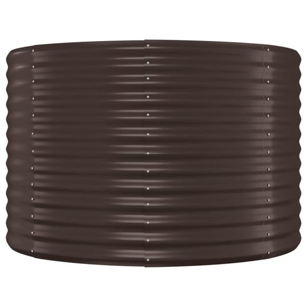 vidaXL Høybed pulverlakkert stål 249x100x68 cm brun