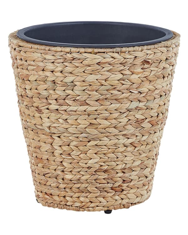 Sett med 3 plantepotter naturlig runde innendørs utendørs boho rustikk stil