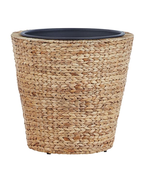 Sett med 3 plantepotter naturlig runde innendørs utendørs boho rustikk stil