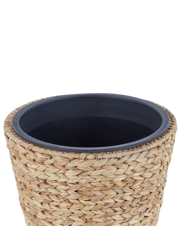 Sett med 3 plantepotter naturlig runde innendørs utendørs boho rustikk stil