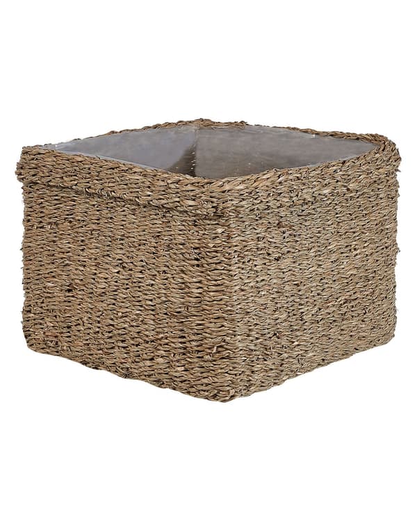 Sett med 3 plantekurver naturlig sjøgress 23 x 34/27 x 36/30 x 45 cm hjemmedekor plantekurver bohemsk stil