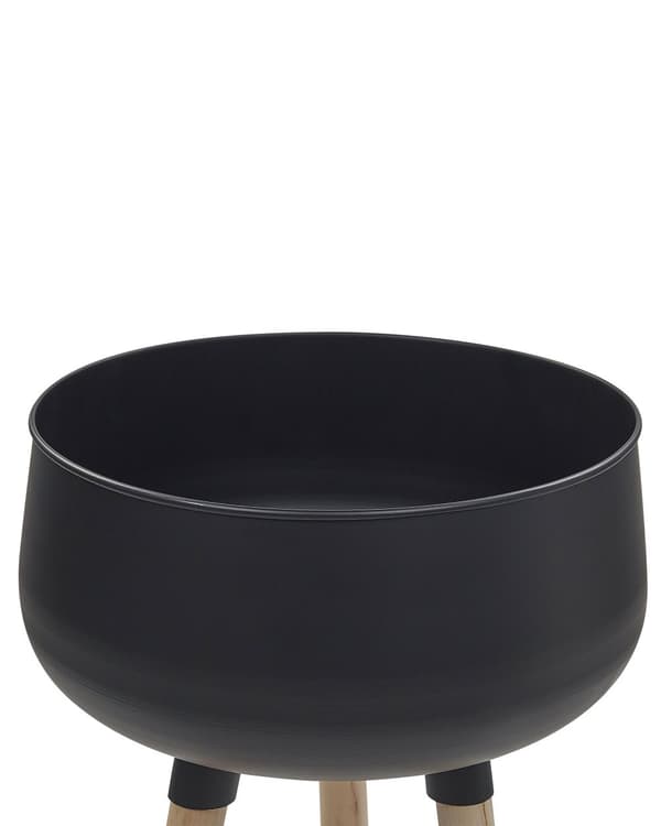 Plantestativ Svart Jern Treben 30 x 30 x 47 cm Innendørs Utendørs Metallpotte Bestandig Moderne Industriell Plantekasse