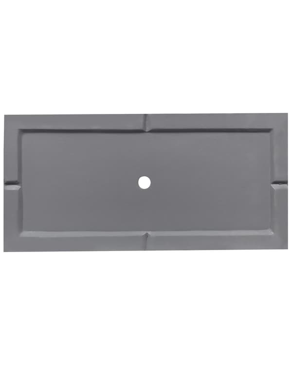 Plantekrukke i grå fiberleire 60 x 29 x 30 cm Rektangulær krukke til innendørs og utendørs bruk
