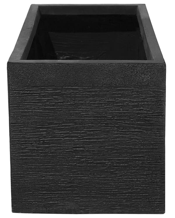Plantekrukke Svart fiberleire 50 x 23 x 24 cm Rektangulær krukke for innendørs og utendørs bruk