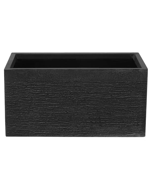 Plantekrukke Svart fiberleire 60 x 29 x 30 cm Rektangulær krukke for innendørs og utendørs bruk