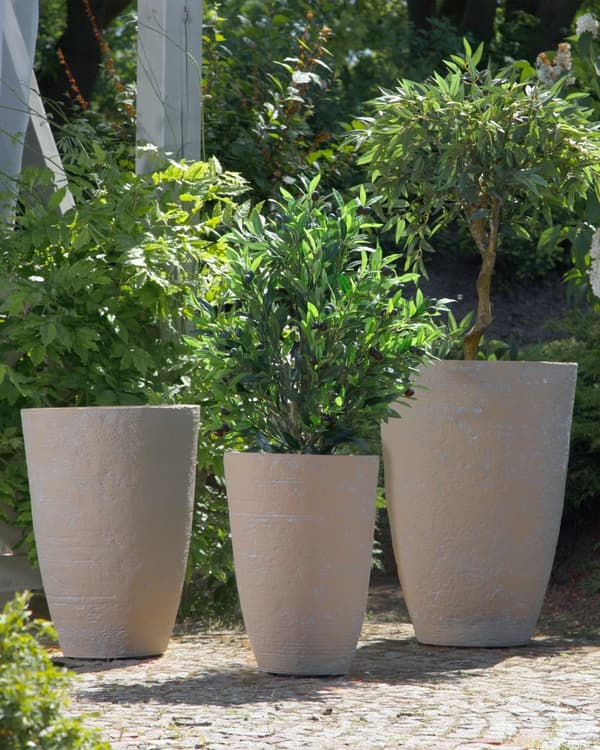 Potteplante Beige Stein 43 x 43 x 60 cm Innendørs Utendørs