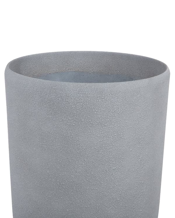 Plantepotte Grå Stein Høy Blomsterpotte 58 x ø 31 cm Moderne Minimalistisk Utendørs Innendørs Dekor Tilbehør