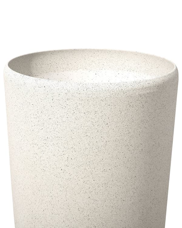 Plantepotte Beige Stein Høy Blomsterpotte 42 x ø 23 cm Moderne Minimalistisk Utendørs Innendørs Dekor Tilbehør