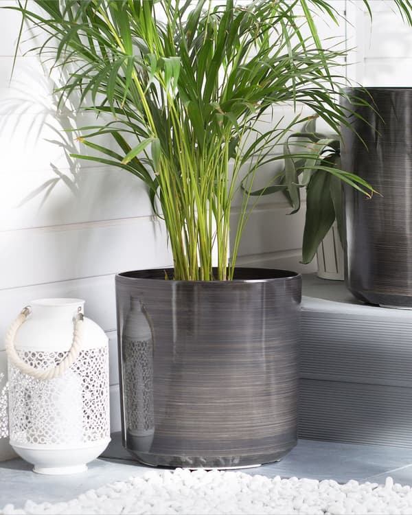 Plantepotte grå leire 35 x ø 35 cm utendørs innendørs glam