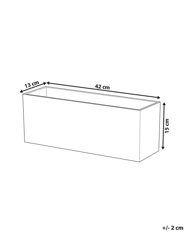 Plantekrukke Hvit fiberleire 15 x 42 x 13 cm Utendørs Innendørs All Weather