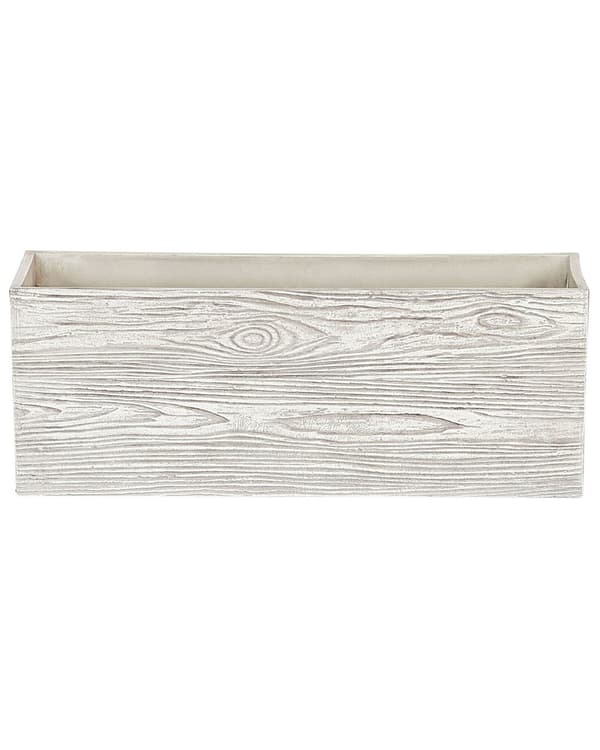 Plantekrukke Hvit fiberleire 15 x 42 x 13 cm Utendørs Innendørs All Weather
