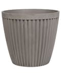 Miniatyrbilde 1 av 6: Plantekrukke Planter Solid Taupe Stone Mixture Round ⌀ 36 cm Utendørs Motstandsdyktig mot all slags vær