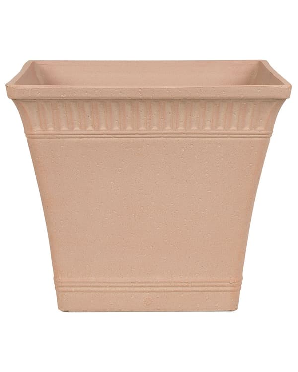 Plantekrukke Solid Ferskenrosa Steinblanding Firkantet 41 x 41 cm Utendørs Motstandsdyktig mot all slags vær