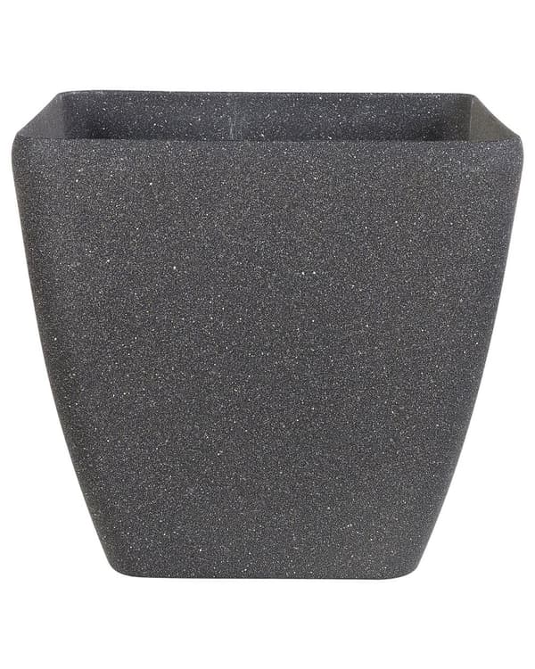 Plantekrukke Solid Mørkegrå Steinblanding Polyresin Kvadratisk 49 x 49 cm UV-bestandig