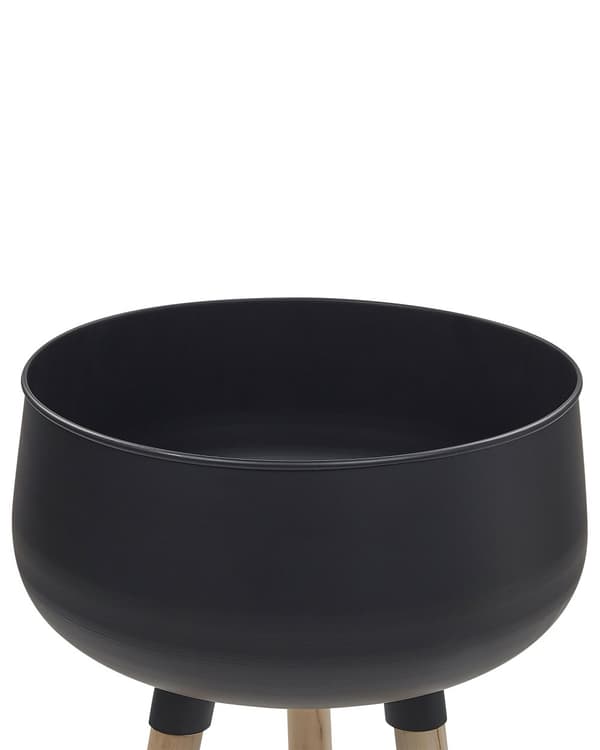 Plantestativ Svart Jern Treben 35 x 35 x 55 cm Innendørs Utendørs Metallurtepotte UV-bestandig Moderne Industriell Stående Plantekasse