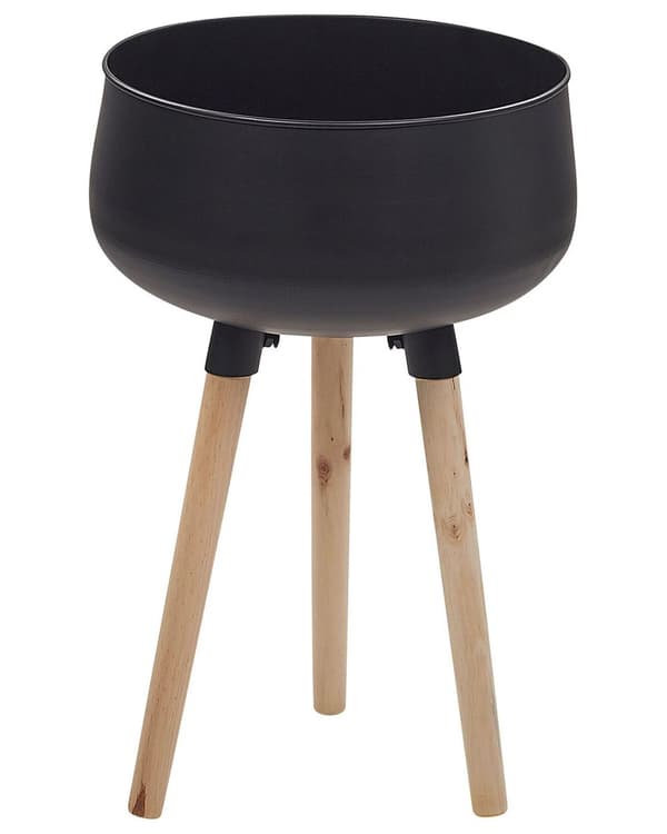 Plantestativ Svart Jern Treben 35 x 35 x 55 cm Innendørs Utendørs Metallurtepotte UV-bestandig Moderne Industriell Stående Plantekasse