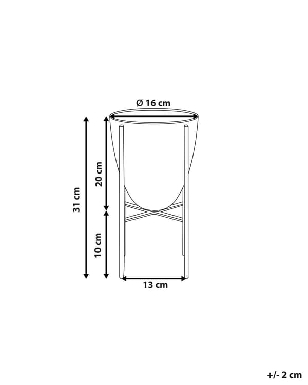 Plantestativ Grønn Gullfarget Jern 16 x 16 x 31 cm Innendørs Utendørs Metall Blomsterkrukke UV-bestandig Moderne Industriell Stående Planter