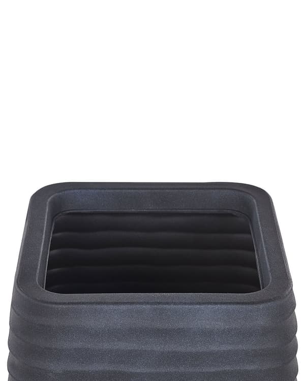 Stor plantekrukke Svart Polyresin Utendørs Hage Square 28 x 28 x 27 cm UV-bestandighet