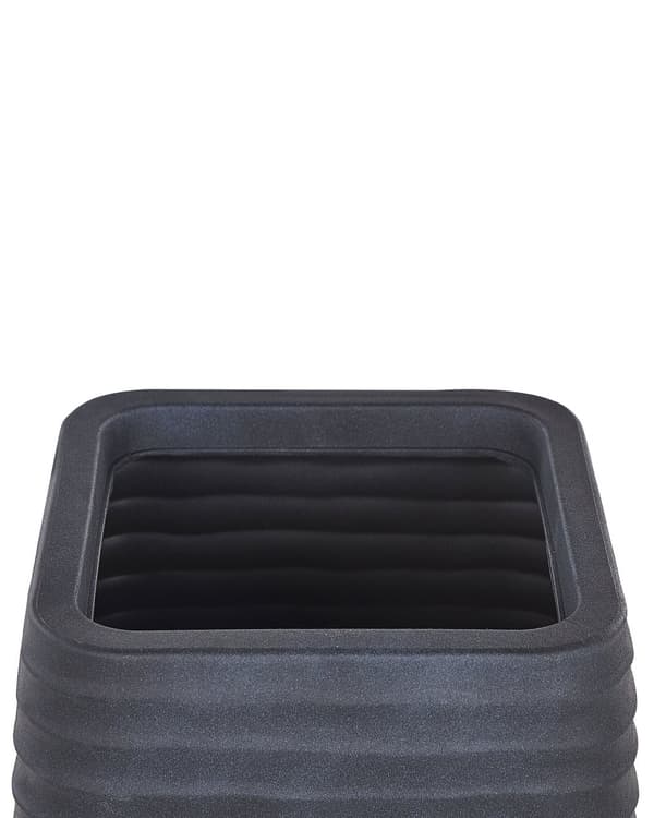 Stor plantekrukke Svart Polyresin Utendørs Hage Square 38 x 38 x 37 cm UV-bestandighet