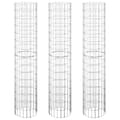 Miniatyrbilde 2 av 7: vidaXL Sirkulær gabion høybed 3 stk galvanisert stål Ø30x150 cm