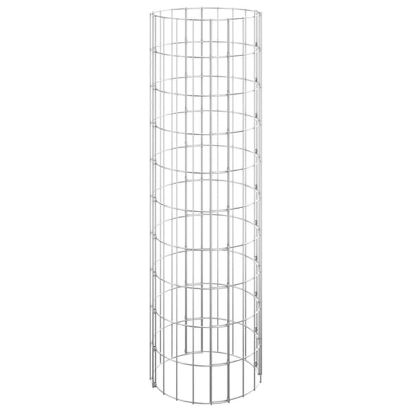 vidaXL Sirkulær gabion høybed 3 stk galvanisert stål Ø30x100 cm