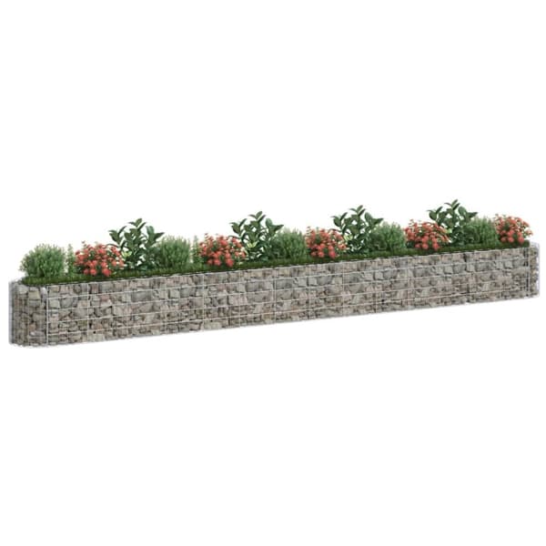 vidaXL Planteringsgabion galvaniserat järn 540x50x50 cm