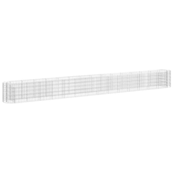 vidaXL Planteringsgabion galvaniserat järn 540x50x50 cm