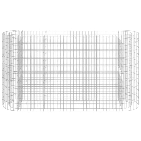 vidaXL Planteringsgabion galvaniserat järn 190x50x100 cm