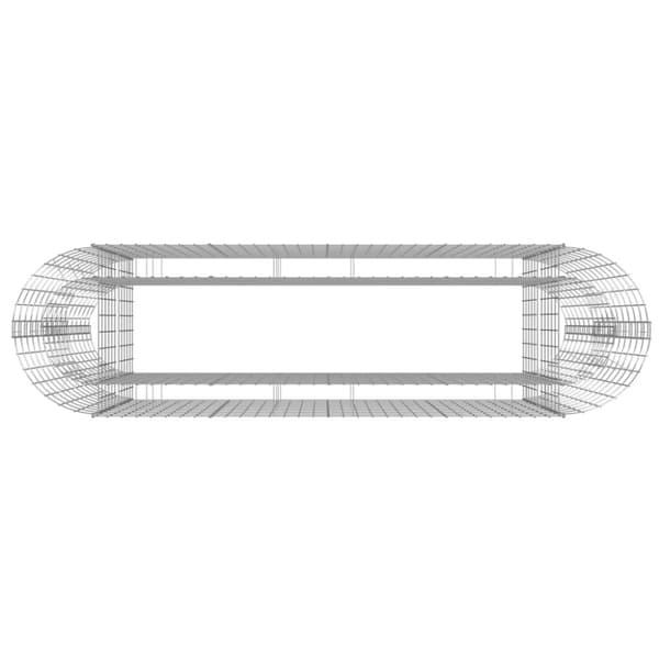 vidaXL Planteringsgabion galvaniserat järn 190x50x100 cm