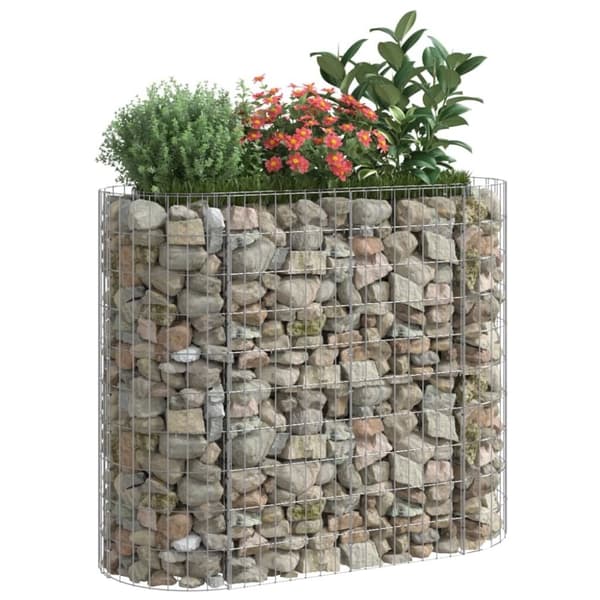vidaXL Gabion høybed galvanisert jern 120x50x100 cm