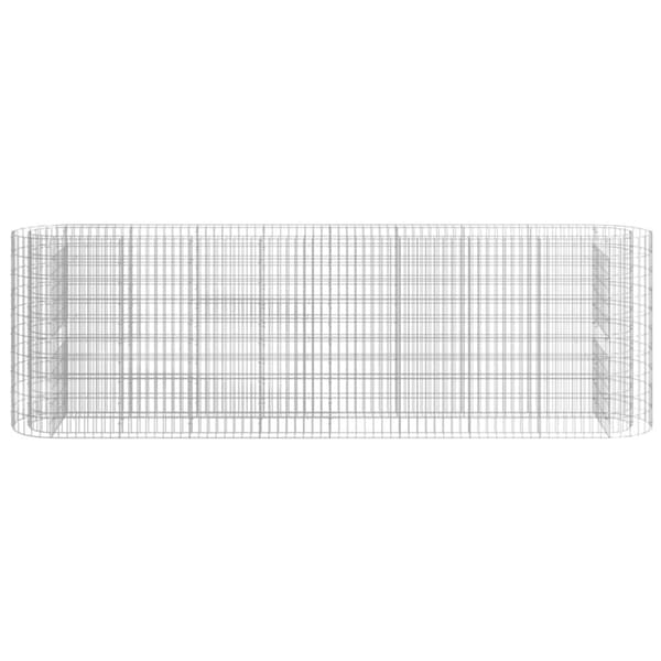 vidaXL Planteringsgabion galvaniserat järn 330x50x100 cm