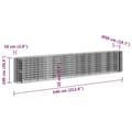 Miniatyrbilde 8 av 8: vidaXL Gabion høybed galvanisert jern 540x50x100 cm
