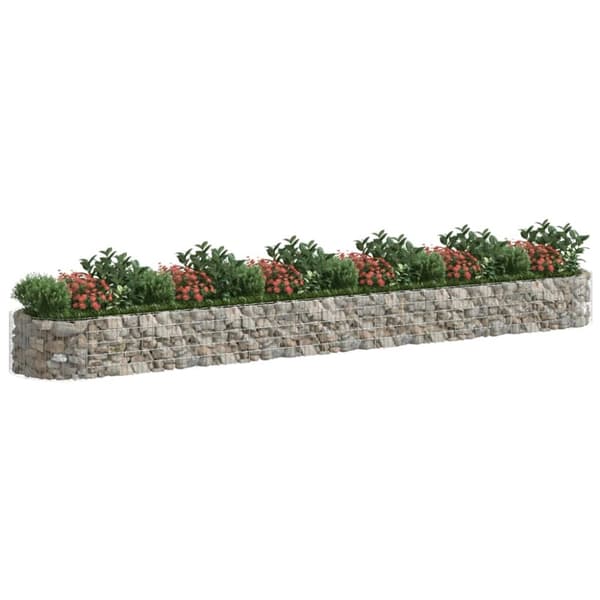 vidaXL Gabion høybed galvanisert jern 600x100x50 cm