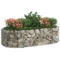 Miniatyrbilde 3 av 8: vidaXL Gabion høybed galvanisert jern 200x100x50 cm