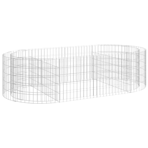 vidaXL Gabion høybed galvanisert jern 200x100x50 cm