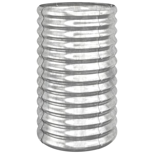 vidaXL Plantekasse pulverlakkert stål 40x40x68 cm sølv