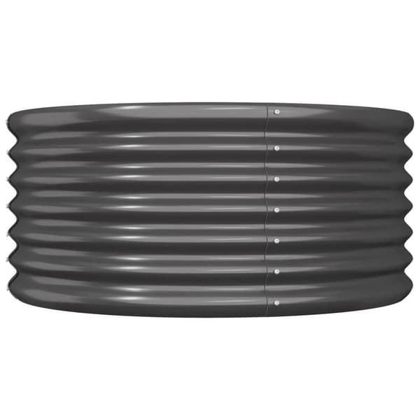 vidaXL Plantekasse pulverlakkert stål 80x80x36 cm antrasitt