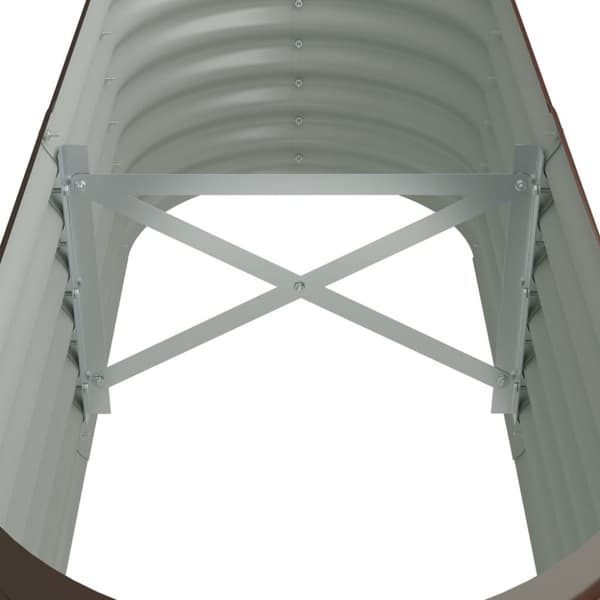 vidaXL Høybed pulverlakkert stål 114x40x36 cm brun