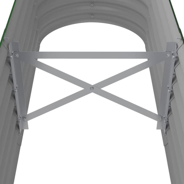 vidaXL Høybed pulverlakkert stål 152x40x36 cm grønn