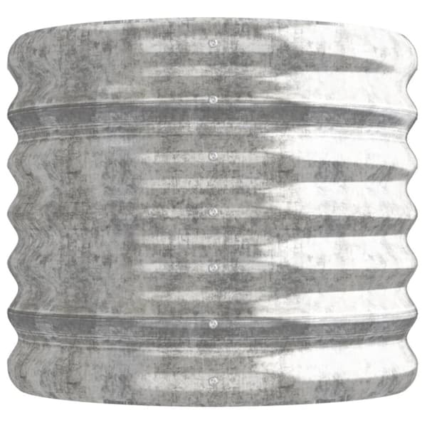 vidaXL Høybed pulverlakkert stål 114x40x36 cm sølv