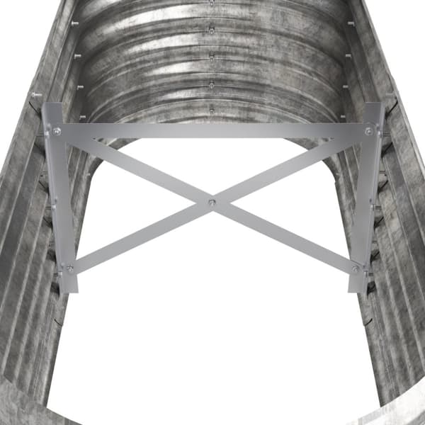 vidaXL Høybed pulverlakkert stål 114x40x36 cm sølv